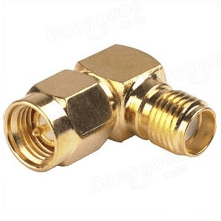 Right-angled SMA Male to SMA Female Adapter